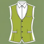 bright olive waistcoat image